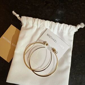 Michael Kors Gold-Tone Hoop Earrings